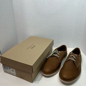 COLLECTION BY CLARKS Forbes Vibe tan leather lace up shoes men’s size 12 NWT